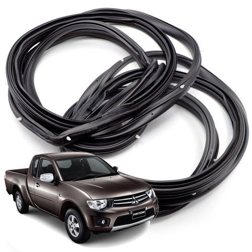 For Mitsubishi Triton Cab 2Dr 05 07 13 Front LR Weatherstrip Door Rubber Seal - Imagen 3 de 5