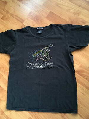 T-shirt Femme Noir Pailleté Hall Of Fame Quail Hollow Country Music - Taille S