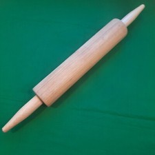 Vintage Spin Handle Wood 19" Rolling Pin 2 1/4" Diameter