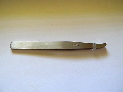 Metal Bent Nose Tweezers- Used For Gun Screws or Small Item Pick Up-Stainless