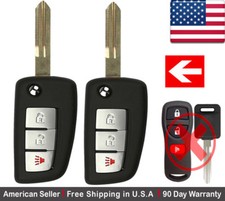 2x New Replacement Keyless Flip Remote Key Fob For Nissan & Infiniti KBRASTU15