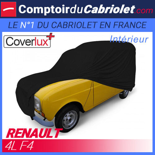 Bâche Renault 4L F4 Coverlux+ housse de protection auto jersey noir