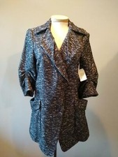 Nwt $335 Etcetera Slouchy Tweed Boyfriend Jacket With Pockets Sizes 6 / 8