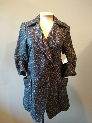NWT $335 ETCETERA SLOUCHY TWEED BOYFRIEND JACKET with POCKETS sizes 6 / 8 