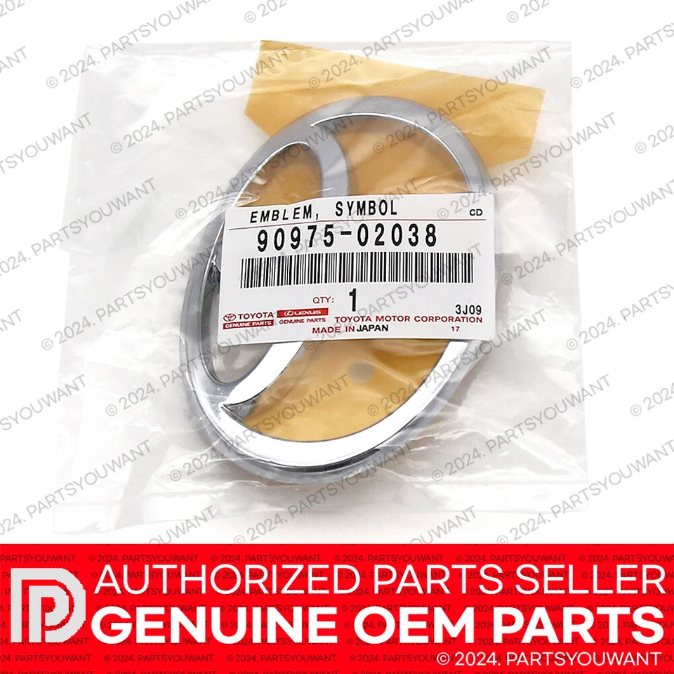 ПОДЛИННЫЙ Toyota 03-09 4Runner 02-05 Echo OEM задняя хромированная эмблема значок 90975-02038 - Изображение 2 из 4