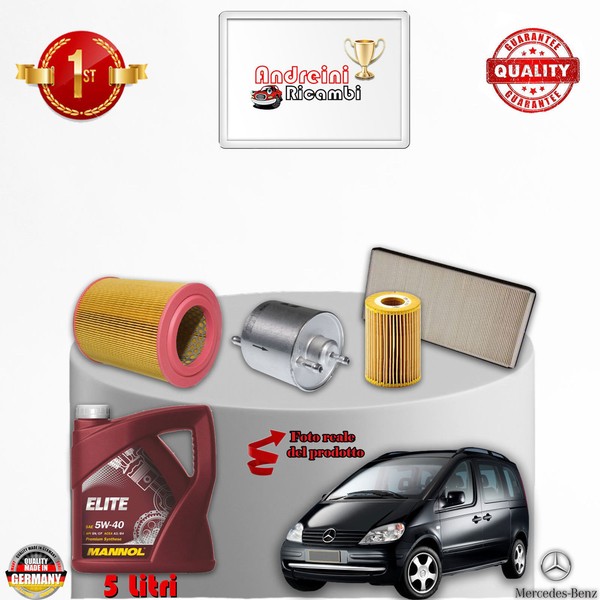 Inspektionskit Filter + ÖL Mercedes Vaneo 1.9 92KW 125CV Von 2003-> 2005-image