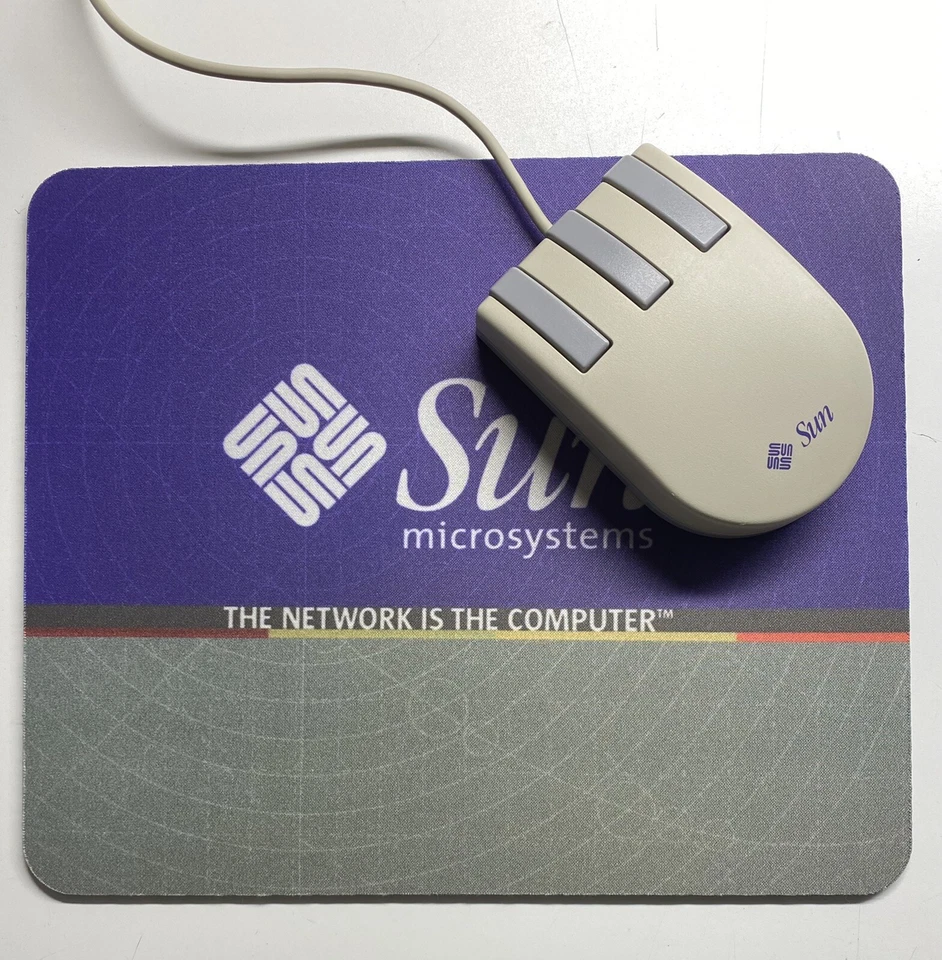 SUN 370-1586 Type-5c Mechanical 3 Button Mouse Model Compact1 Mouse WITH NEW PAD - Image 2 of 4