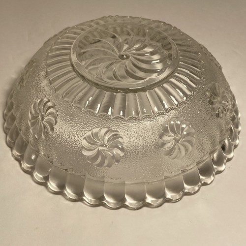EAPG VTG Clear Glass Pin Wheel Design Candy Dish Berry Bowl Late 1800s Antique - Picture 10 of 13