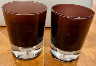 AMETHYST LOW BALL 8 OZ HEAVY BUBBLE BOTTOM 4.5 DRINK BARWARE GLASSES (2) |  eBay