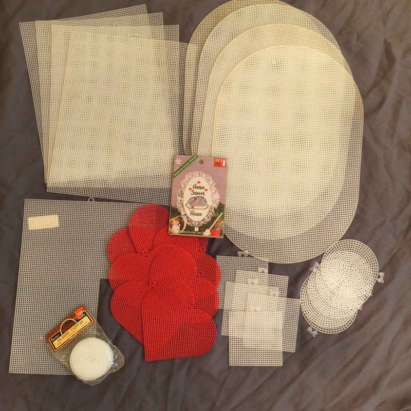 Lot of 36 Assorted Darice Plastic Canvas Sheets  Mesh Crafts Needle work 