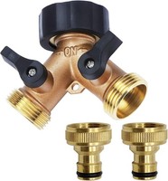 2-Wege Y-Verteiler FüR WasserhäHne 3/4 Zoll Bsp Gartenschlauch Anschluss Garten