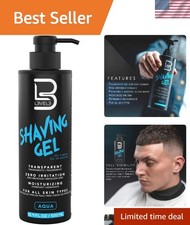 16.9 Fl Oz Transparent Shaving Gel - No Hot Towel Required, Moisturizing Formula