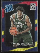 Sterling Brown 2017-18 Donruss Optic #165 Red and Yellow Milwaukee Bucks