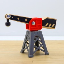 Wooden Train Track Cargo Loading Crane Magnetic Lifting Crane Brio Compatible