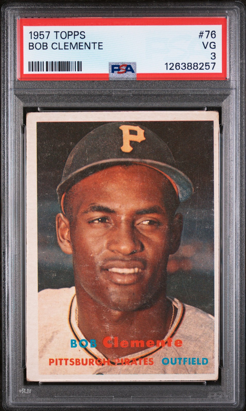 1957 TOPPS #76 BOB CLEMENTE PSA 3