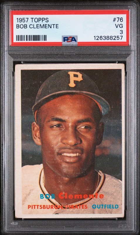1957 TOPPS #76 BOB CLEMENTE PSA 3
