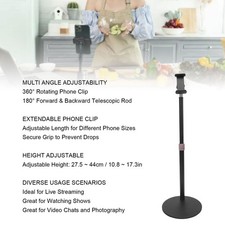 Cell Phone Stand 180 Degree Multi Angle Rotating Height Adjustable Aluminum