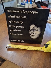 Wood David Bowie Quote 8x8 Plaque. Sublimation Brand NEW