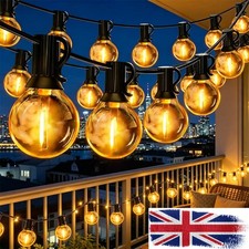 30m 60m 120m Outdoor String Lights Mains Powered With LED G40 Bulb Garden Lights