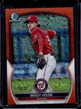 2023 Bowman Brady House Chrome Prospects Orange Shimmer Refractor #/25 Nationals