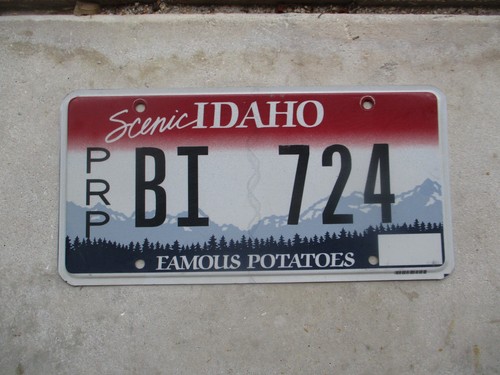 Idaho PRP license plate # BI 724