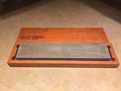 DMT 12'' Diamond Whetstone Sharpening System (Wood Box)  Blue Stone