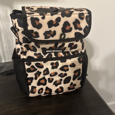 Wavelane Car Trash Can Garbage Portable Cheetah Print