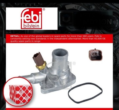 Thermostat Housing fits FIAT 500 312 1.2 2007 on 169A4.000 55202371 Febi Quality