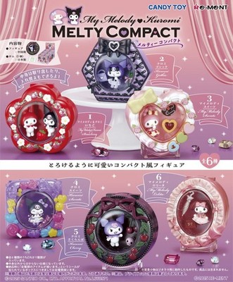 Sanrio My Melody Kuromi MELTY COMPACT [Complete Set of 6] Re-Ment