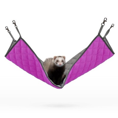 Hanging Fleece Hammock for Ferrets, Rats, Chinchillas, Sugar Gliders, Small P...