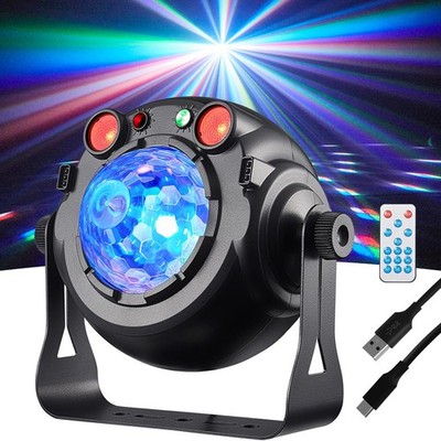 Party Disco Lights, DJ Stage Strobe Rave Lights Sound Activated with Remote C...