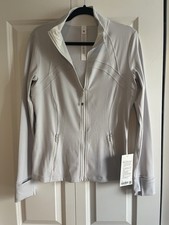 Lululemon Women's Define Jacket Nulu Gray Size 12, Hip Length NWT