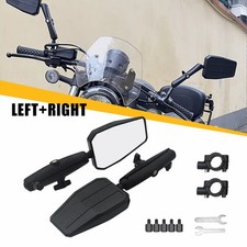 1 Pair LH&RH Rearview Mirrors Motorcycle 360 Degree Adjustable Folding Universal