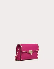 VALENTINO small rockstud grainy calfskin crossbody bag PINK - BNWT