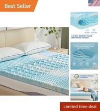 5-Zone Design Queen Mattress Topper, 1.5 Inch Memory Foam for Ultimate Comfort