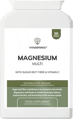 Magnesium Multi | mit Vitamin C & Zuckerrübenballaststoffen - 100 vegan