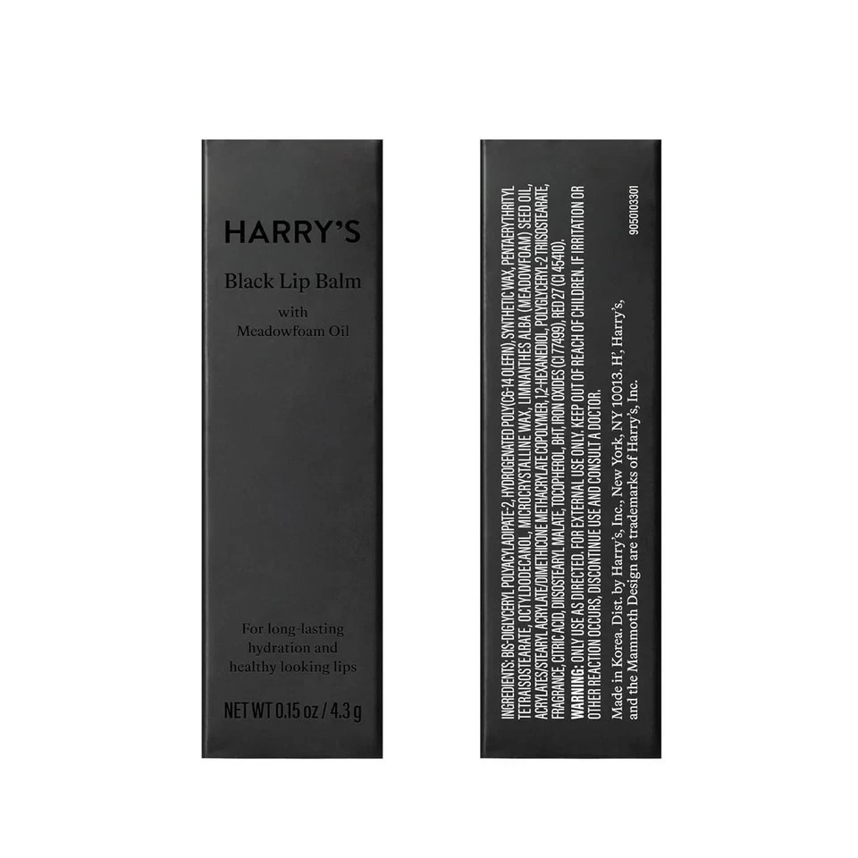 Harry's Black Lip Balm for Men - Hydrating Men's Lip Balm with Natural Finish