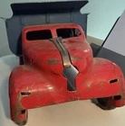 Vintage Marx Lumar Tin Toy Dump Truck - Red, Blue & Yellow,