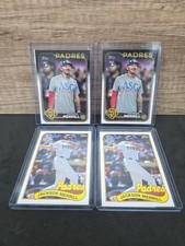 Jackson Merrill LOT (4 CARDS)  Topps, Rookie/Prospect SD Padres Image Variation