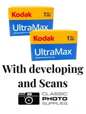 Kodak Ultramax 400 35mm Film 24 Exposure X 2 With Developing & High Res Scans