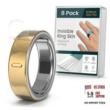 8 Pack Ultra-Thin Clear Skin Cover Compatible with Oura Ring Gen S for 5/6/7/8