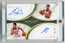 2018-19 Panini Immaculate Dual /49 DeAndre Ayton Allonzo Trier #DA-DA Auto 12l9