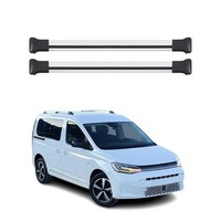 DachträGer GrundträGer FüR VW Caddy V 2020-2026 75Kg Aluminium Silber 2Tlg