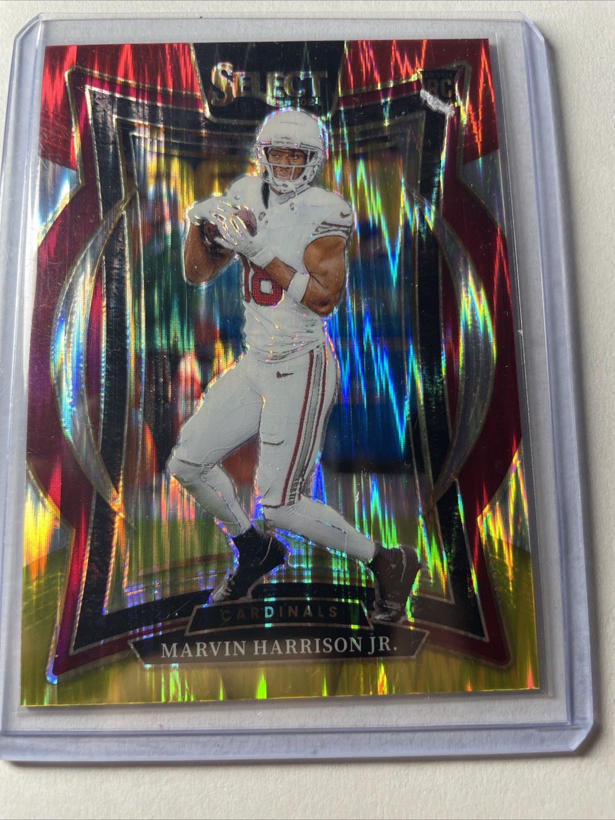 2024 Panini Select - Concourse Marvin Harrison Jr. Red & Yellow Shock Prizm (RC)
