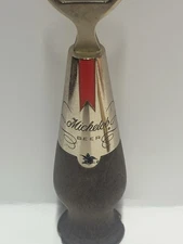 Vintage Michelob Bottle Shaped Opener Wood & Metal Beer Distressed Bar Decor 6"