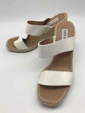 Pre-Owned Steve Madden White Size 6 Espadrille Mule Wedge