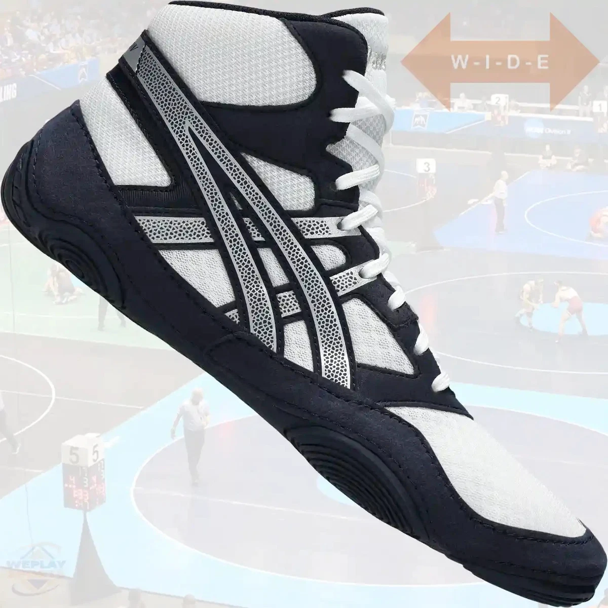 Asics Snapdown 4 WIDE Wrestling Shoe Midnight/ Pure Silver