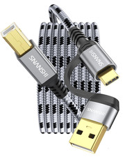 Printer Cable 10 FT, 2-In-1 USB C a to B High Speed USB Printer Cable Compatib