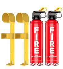 AmzBoom 2-Pack Fire Extinguisher Kit,Compact ABCK Spray for Home, 2pcs