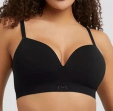Women's Seamless Molded Cup Bralette MBT110 - Maidenform Black LARGE